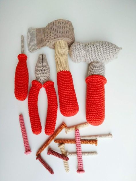 crochet toys Crochet Kindergarten, Interactive Crochet Toys, Crochet Toys For Kids, Crochet Toddler Toys, Crochet Toys For Boys, Crochet Montessori Toys, Crochet Tools Pattern, Crochet Kids Toys, Montessori Crochet