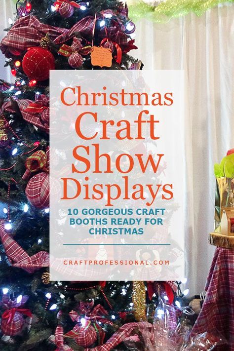 10 Christmas craft fair booth photos - Lots of ides to brighten your craft show display for holiday sales. http://www.craftprofessional.com/christmas-craft-fair.html #craftdisplay #craftshow #craftfairs #retaildisplay  #craftbusiness #handmade #merchandising #christmasdecor Christmas Craft Fair Displays, Craft Booth Design, Selling Crafts Online, Craft Show Booths, Christmas Craft Show, Merry Christmas Tags, Craft Fairs Booth, Art And Craft Shows, Christmas Craft Fair