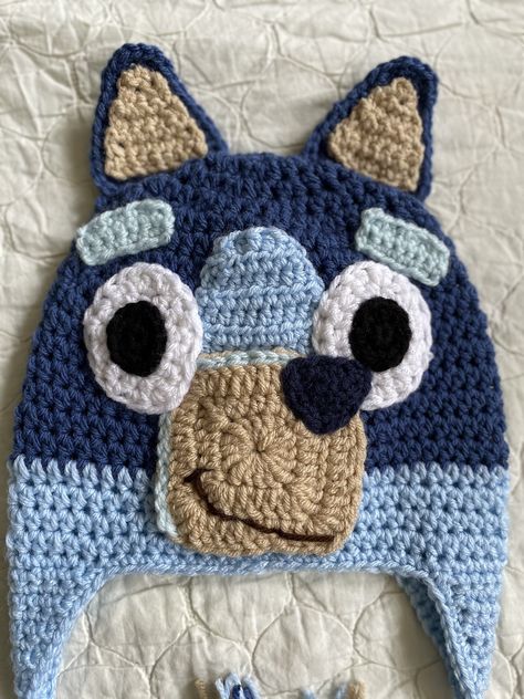 Ravelry: Bluey Hat by It's So Crochet Bluey Hat, Crochet Bluey, Toddler Fits, Crochet Baby Jacket, Bluey And Bingo, Hat Patterns Free, Big Twist, Crochet Disney, Kids Crochet