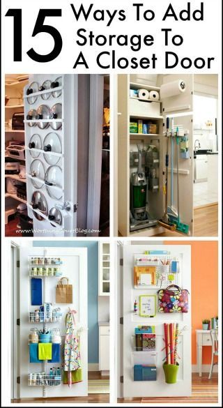 When it comes to organizing and storage in your home, don’t forget about the back of your closet doors!  This hidden gem of a spot is a perfect space for gaining extra storage.  We all have them, so why not put them to good use?     Use the back of a pantry door for Read More Back Of Door Storage, Door Organization, Pantry Door Storage, Behind Door Storage, Closet Door Storage, Pantry Door Organizer, Diy Closet Doors, Organization Closet, Over The Door Organizer