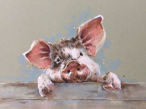 Pigs | mysite Pig Artwork, Farm Animal Paintings, Background Artwork, Pig Painting, Pig Drawing, Pig Illustration, Pig Art, Ship Artwork, Original Pastel