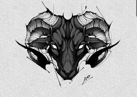 Ram Design Tattoo, Ram Skull Chest Tattoo Female, Demon Goat Tattoo, Bighorn Sheep Tattoo, Aries Tattoo For Men, Tattoo Goat, Ox Tattoo, Aries Ram Tattoo, Tattoo Silhouette