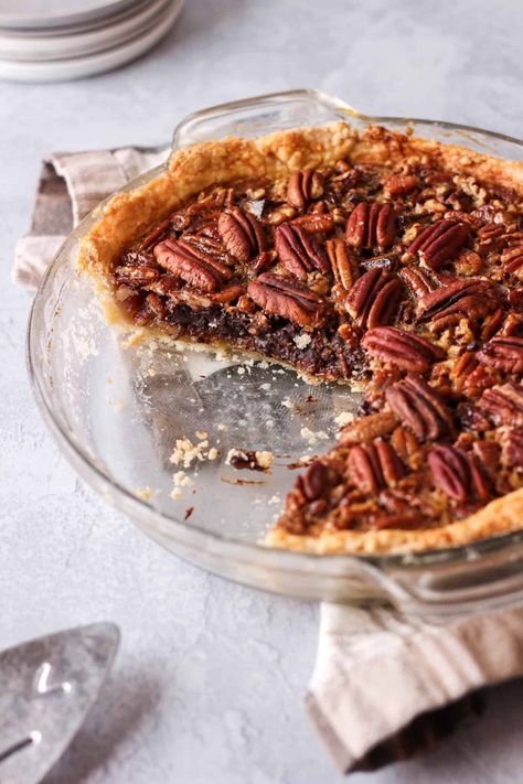 Chocolate Pecan Pie Dark Chocolate Pecan Pie, Bourbon Chocolate Pecan Pie, Chocolate Bourbon Pecan Pie, Pecan Filling, Pecan Pie Crust, Bourbon Pecan Pie, Pies Recipes, The Best Dessert, Carlsbad Cravings