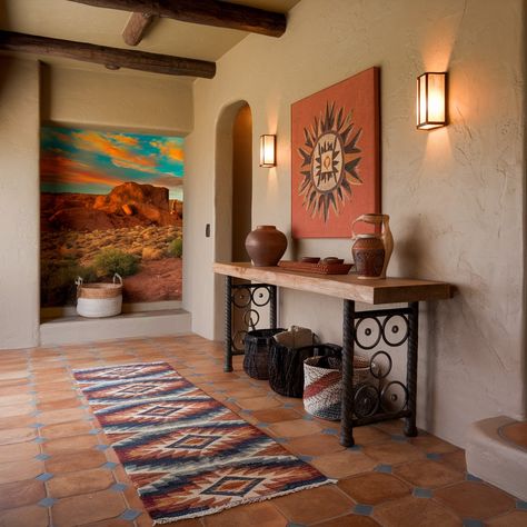 Southwestern-Style House 💖💖💖 Western Spanish House, Texas Style Decor, Modern Adobe House Exterior, Adobe House Exterior, Modern Adobe House, Santa Fe Decor, Modern Adobe, Southwest Style Home, Room Diys