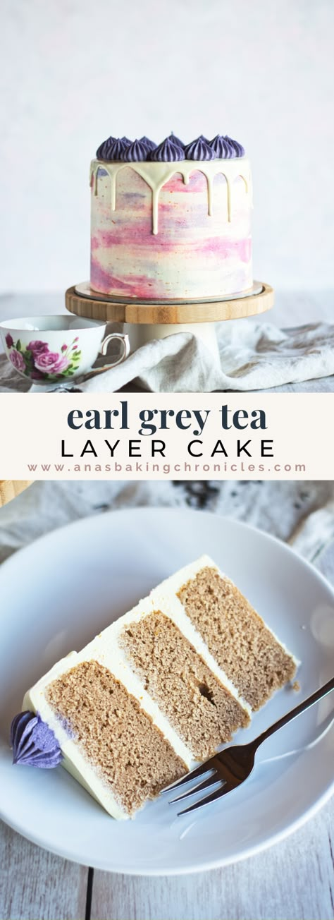 Earl Grey Orange Cake, Earl Grey Birthday Cake, Tea Flavoured Cake, Earl Grey Blueberry Cake, Amazing Cake Flavors, Cake Recipes Fancy, Birthday Cake Flavours Ideas, Tea Infused Cake, Tea Flavored Cake