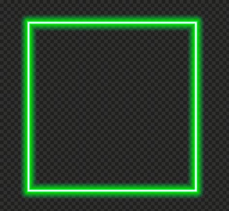 Green Square Background, Neon Border Frame, Border Frame Png, Green Picture Frame, Frames Background, Png Border, Neon Frame, Neon Png, Trippy Cartoon