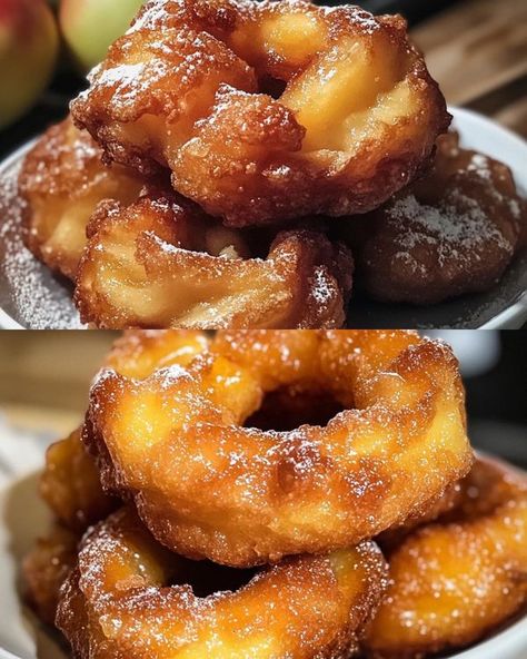 RecipesEpic Family | Here’s a delicious recipe for Baked Apple Fritters that’s simple and perfect for a cozy treat | Facebook Baked Apple Fritters Recipe, Apple Fritters Recipe, Baked Apple Fritters, Fritters Recipe, Fritter Recipes, Baked Apple, Apple Fritters, Recipe Ingredients, Baked Apples