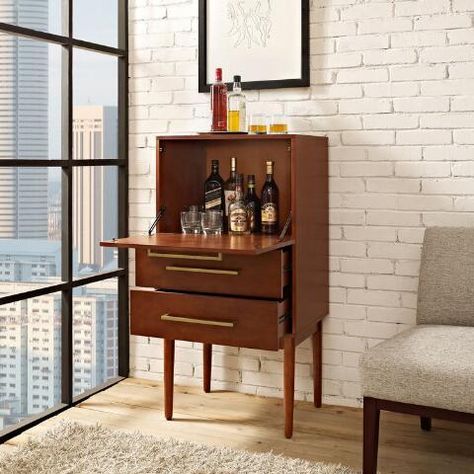 Mahogany Wood Taylor Bar Cabinet | World Market Spirit Cabinet, Bar Cabinets, Modern Home Bar, Coffee Bars, Modern Ideas, Value City Furniture, Modern Bar, Kitchen Redo, Cabinets For Sale