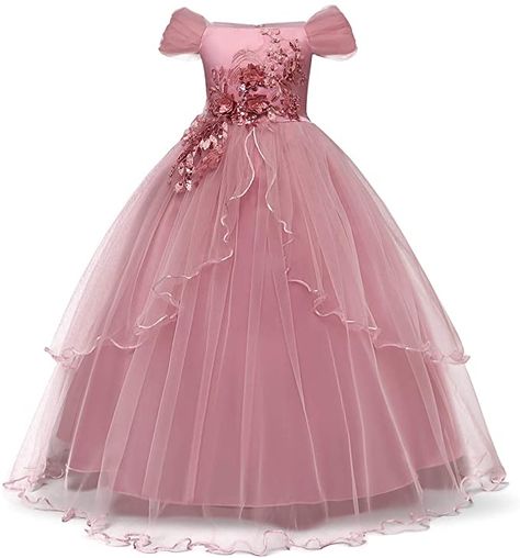 Princess Party Dress Lace Frocks, Flower Princess, Lace Bridesmaids, Prom Ball Gown, Wedding Flower Girl Dresses, Girls Christmas Dresses, Girl Princess Dress, Wedding Dresses For Girls, Lace Bridesmaid Dresses