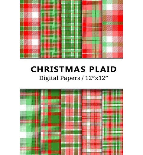 Christmas Tartan, Planner Tabs, Digital Paper Free, Green Checkered, Planner Dividers, Tartan Christmas, Christmas Plaid, Gift Tag Cards, Scrapbook Journal