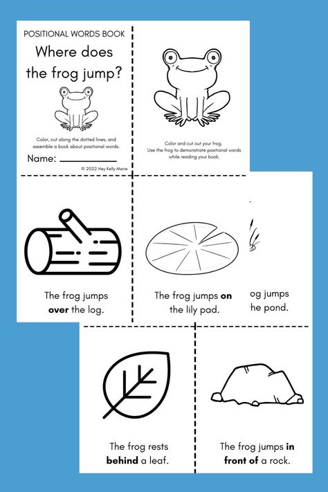 Preposition Activities Preschool, Positional Words Preschool, Positional Words Kindergarten, Positional Words Activities, Preposition Activities, Positional Words, Pre K Worksheets, Montessori Printables, Everyday Math