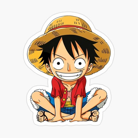 Get my art printed on awesome products. Support me at Redbubble #RBandME: https://www.redbubble.com/i/sticker/Monkey-D-Luffy-by-HANGLEMAN/161040141.EJUG5?asc=u Luffy The Monkey, Monkey D Luffy Sticker, One Piece Characters, One Piece Stickers, One Piece All Characters, Luffy Gear 5, Astronaut Wallpaper, Digimon Wallpaper, One Peice Anime