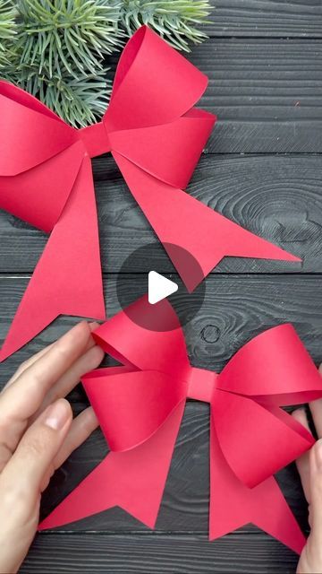 Origami Studio DIY 💥 Paper Craft Tutorials 🇺🇦🇨🇦 on Instagram: "Christmas Paper Bow Tutorial Christmas Decor DIY #christmas #christmas2023 #tutorial #diy #craft" Christmas Decor Out Of Paper, Windows Decoration Ideas Christmas, Ribbon Crafts For Christmas, Christmas Bow Decor Ideas, Paper Craft For Christmas Decoration, Ribbon Crafts Paper, Diy Christmas Decorations With Construction Paper, School Decorations Christmas, How To Make Christmas Decorations Paper