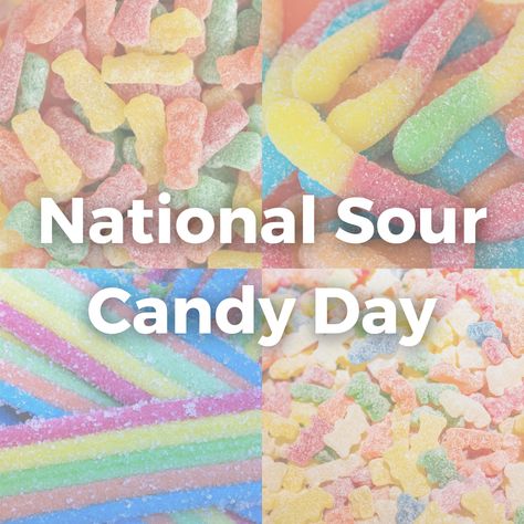 National Sour Candy Day Candy Shops, Food Holidays, Holidays 2023, July Holidays, Candy Companies, Gummy Worms, Sour Patch Kids, Sour Patch, July 18th