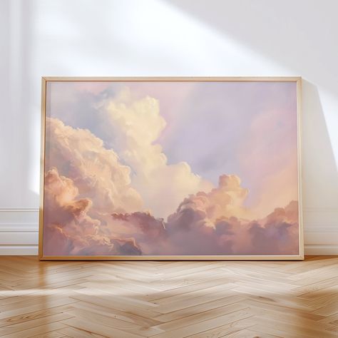 This Pink Clouds Painting is a stunning addition to any interior. It's an affordable and stylish solution to enhance your home or office decor. This purchase is an INSTANT DIGITAL DOWNLOAD. Please note that this listing is for digital files only. No physical product will be shipped and the frames are not included. ---------------------------------------- Once purchased, you can find your downloads under Etsy Profile > Purchases and Reviews. If you purchased the artwork as a guest, you would rece Pink Clouds Painting, Painting Coquette, Clouds Painting, Painting Clouds, Flow Art, Flow Arts, Cloudy Sky, Cloud Painting, Pink Clouds