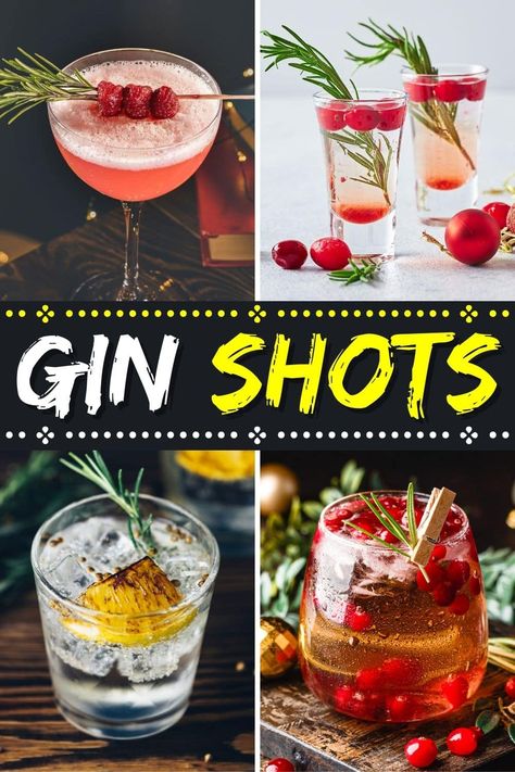 Gin Shots Recipes, Gin Shots, Gin Shot, Gin And Tonic Bar, Drinks With Gin, Easy Shot Recipes, Gin And Juice, Black Cherry Juice, Boozy Treats