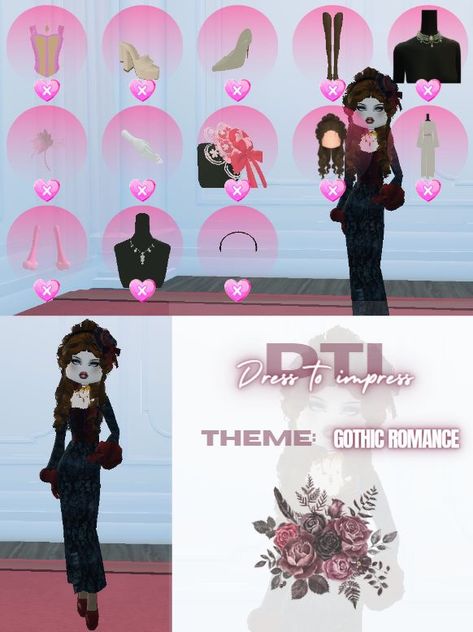 Dress To Impress Roblox Game Outfits Gothic Romance, Dress To Impress Roblox Game Outfit Ideas Theme Gothic Romance, Dress To Impress Outfits Roblox Game Theme Gothic Romance, Dti Outfit Idea Gothic Romance, Dress To Impress Roblox Gothic Romance, Di Gothic Romance, Gothic Romance Dti Outfits, Gothic Dti Outfit No Vip, Gothic Dress To Impress No Vip