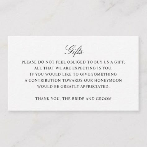 Gift Registry Honeymoon Fund Wedding Monogram Enclosure Card In Leu Of Gifts Wording, No Wedding Registry Wording, Honeymoon Fund Wording On Bridal Shower Invite, Wedding Gift Registry Wording, Wedding Registry Cash Fund Ideas, Asking For Honeymoon Fund, Wedding Registry Honeymoon Fund, No Registry Wedding Wording, Money Only Wedding Gift Wording