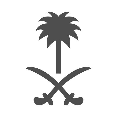 saudi arabia national day palm tree and swords national symbol silhouette style icon Palm Tree Symbol, Saudi National Day Drawing, Saudi Palm Tree, Saudi Arabia Drawing, Saudi Arabia National Day, Palm Graphic, Saudi National Day, National Day Saudi, Palm Tree Logo