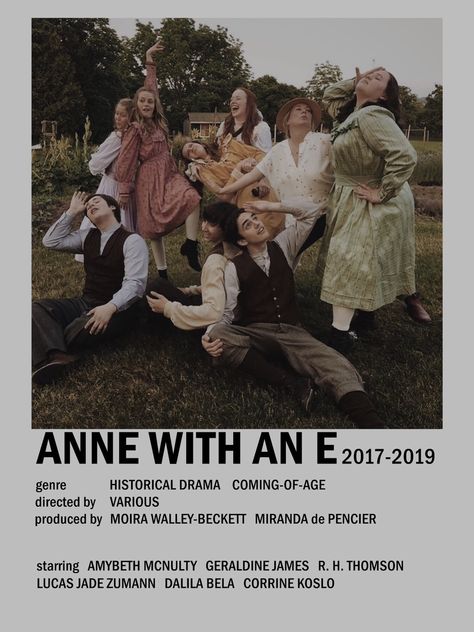 Ann With E, Anna With An E Poster, Victorian Movies, Anne With An E Season 1 Poster, Anne With An E Movie Poster, Movie Posters Anne With An E, Anne Of Green Gables Movie Poster, Alternative Songs, Movie Card