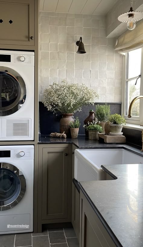 Remodel Laundry Room, Cottage Laundry, Bathroom Finishes, Laundry Reno, Awesome Kitchens, Green Laundry, Laundry Design, 2024 Kitchen, Mudroom Laundry Room