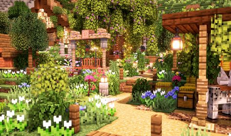 Chalet Minecraft, Garden Minecraft, Minecraft Addons, Minecraft Kingdom, Minecraft Garden, Minecraft Decoration, Minecraft Interior Design, Minecraft Farm, Minecraft Cottage