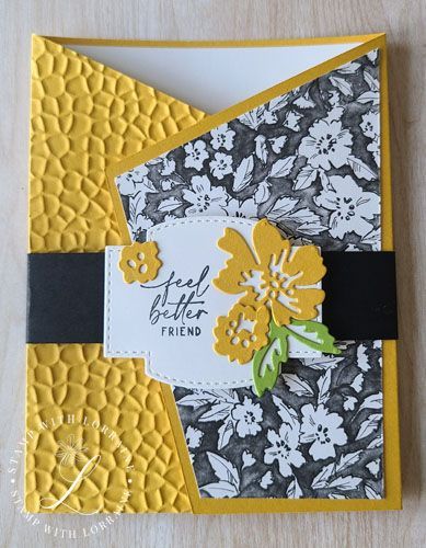 Su Black And White Cards, Tri Fold Cards Tutorial How To Make, Su Fun Fold Cards, Fancy Fold Card Tutorials Cardmaking, Angled Tri Fold Card, Card Tutorials Cardmaking, Stamping Up Cards Tutorials, Fun Fold Cards Tutorials, Creative Handmade Cards