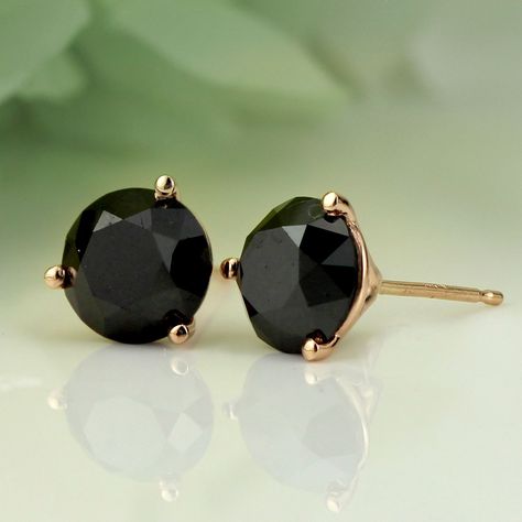 Black Diamond Stud Earrings are mysterious and unique. Learn more about black diamond studs and why they are such fascinating gift ideas. Witchy Wardrobe, Mens Diamond Stud Earrings, Round Diamond Stud Earrings, Oc Fashion, Black Earrings Men, Mens Diamond Earrings, Black Diamond Pendant, White Gold Stud Earrings, Black Diamond Earrings Studs