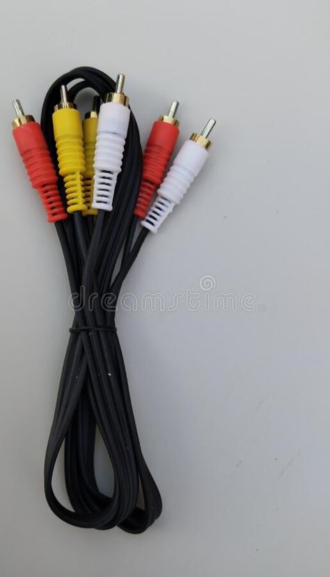 Rca Connector, Electrical Cable, Jack Audio, Audio Video, Vector Design, Red Yellow, Yellow White, Design Art, White Background