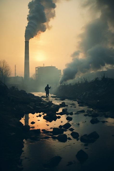 Free Photo | Factory producing co2 pollution Pollution Aesthetic, Thermal Pollution, Factory Pollution, Empire Aesthetic, Pollution Pictures, Industrial Pollution, Pollution Environment, Environment Pollution, Oil Pollution