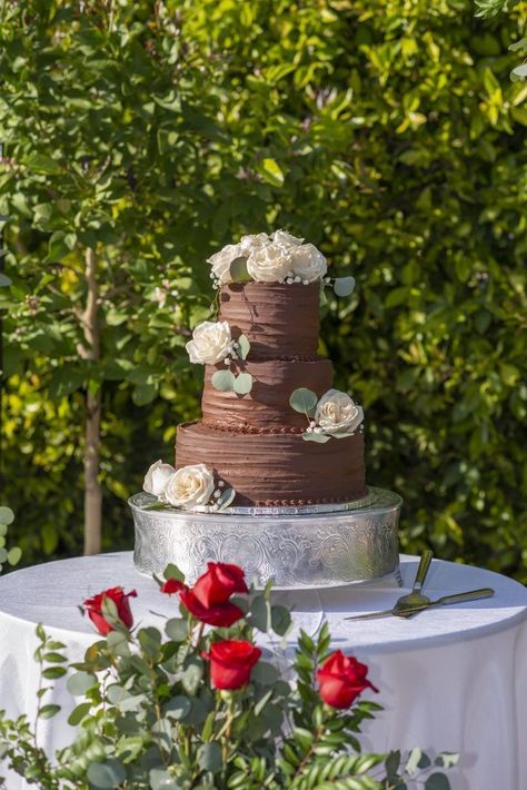 Three Tier Chocolate Cake, Chocolate Anniversary Cake, Vegan Wedding Cake, Chocolate Wedding, Vegan Wedding, Groom Wedding Cakes, Chocolate Wedding Cake, Three Tier, Tiered Wedding Cake