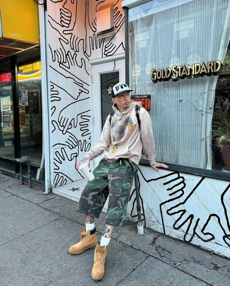 Camo Inspo 🪖 Straight Pants Outfit, Hard Fits, Pants Outfit Men, Editorial Shoot, Camo Cargo Pants, Doberman, Straight Pants, Mens Street Style, Pants Outfit