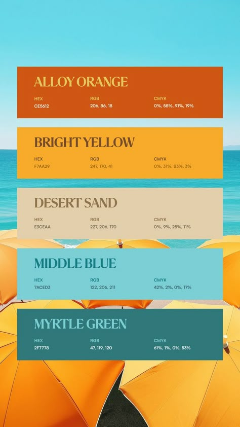 Colors:
CE5612
F7AA29
E3CEAA
7ACED3
2F7778 Beach Color Palettes, Color Schemes Design, Rare Colors, Pantone Palette, Create Color Palette, Complimentary Color Scheme, Color Design Inspiration, Hex Color Palette, Hex Color