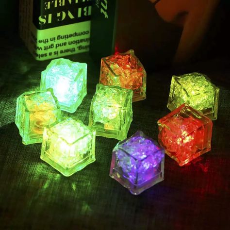 Wine Wedding Decorations, Neon Party Themes, Led Ice Cubes, Wine Glass Decor, Christmas Mail, Champagne Party, Sensor Night Lights, Wedding Cups, Cube Light