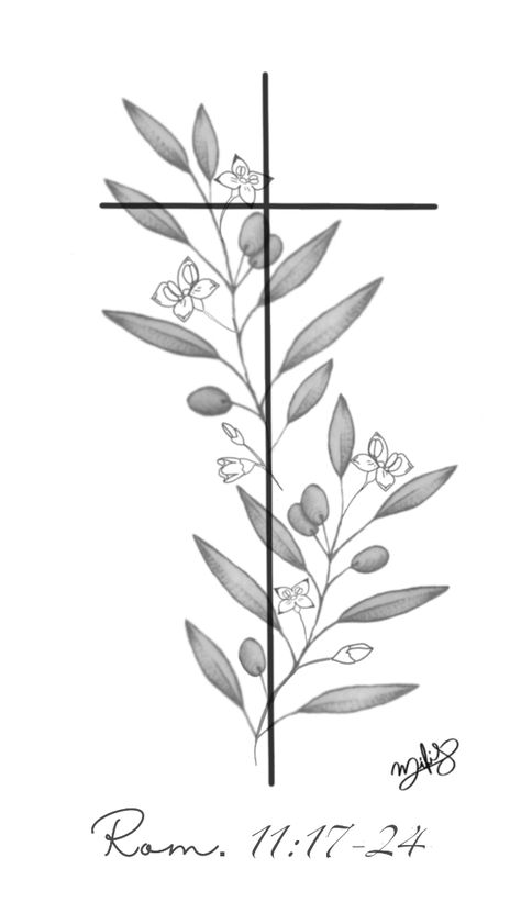 Cross And Olive Branch Tattoo, Cross Olive Branch Tattoo, Christian Olive Branch Tattoo, Cross With Olive Branch Tattoo, P31 Woman, Western Tattoo, Olive Branch Tattoo, Cross Tattoos For Women, Branch Tattoo