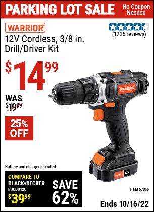 Harbor Freight Tools, Harbor Freight, The Warrior, Drill Driver, Cordless Drill, Black & Decker, Handles, Tools, Black