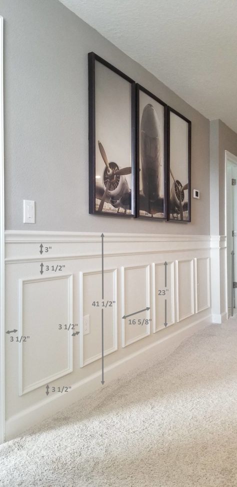 Wainscoting Height, Vstupná Hala, Wainscoting Ideas, Dining Room Wainscoting, Wainscoting Styles, Diy Wainscoting, Wall Moulding, Trim Work, Wall Molding