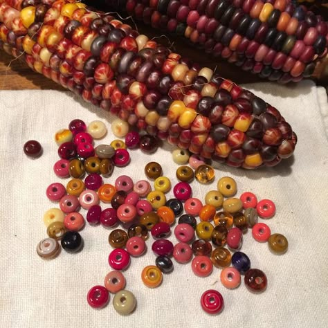 Glass Gem Corn Crafts, Beaded Corn, Corn Jewelry, Colored Corn, Rainbow Corn, Indian Ornaments, Glass Gem Corn, Thanksgiving Crafts Decorations, Corn Bead