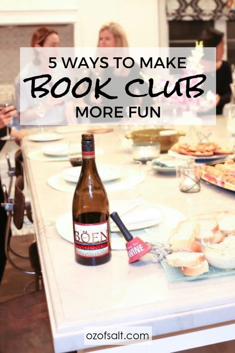 Host A Book Club, Fun Things To Do At Book Club, Book Club Apps, American Dirt Bookclub, Host Book Club Ideas, Book Club Hosting Food, Books Club Ideas, Food For Book Club Meeting, Book Club Menu Ideas Food