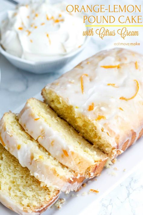 Lemon Orange Pound Cake, Pound Cake Loaf, Spring Baking Recipes, Cake Recipes Without Oven, Summer Cake Recipes, Easy Vanilla Cake Recipe, Cake Loaf, Lemon Pound Cake Recipe, Spring Baking