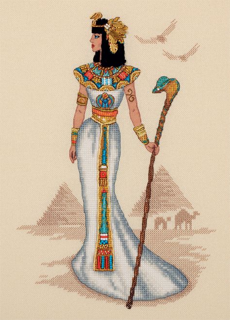 Cross stitch embroidery kits PANNA Golden Series NM-7213 Women of the World. Egypt | Embroidery kits PANNA Egypt Cross Stitch, Egypt Embroidery, Free Yarn Patterns, Traditional African Clothing, Egyptian Women, Tapestry Kits, Creation Couture, Tapestry Crochet, Alpha Patterns