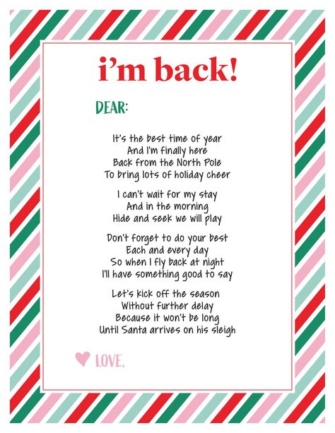 Elf On Shelf Printables, Elf On Shelf Letter, Elf Is Back, Napkin Folding Ideas, Elf Ideas Easy, Paper Napkin Folding, Napkin Folds, Folding Ideas, Elf Letters