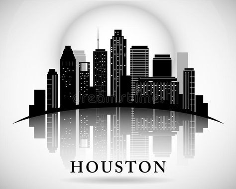 Houston Texas skyline city silhouette. Houston city skyline design. Texas , #Sponsored, #skyline, #Texas, #Houston, #design, #silhouette #ad Houston Skyline Tattoo, Houston Murals, Houston Texas Skyline, Houston Tattoos, Skyline Tattoo, Skyline Drawing, Houston Art, Houston Skyline, Houston City