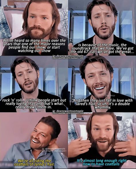 Jared And Shep Padalecki, Gen And Jared Padalecki, Wayward Daughters, Jensen Misha And Jared, Jared Jensen Misha, Supernatural Jokes, Jared Padalecki And Misha Collins, Supernatural Imagines, Supernatural Pictures