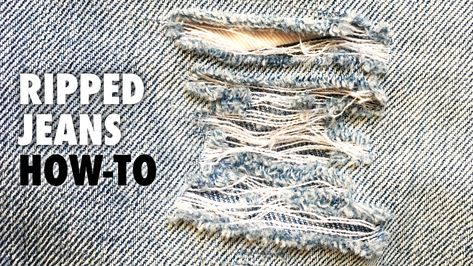 DIY Ripped Jeans - Distressed Denim - How To, Tutorial How To Rip Your Jeans, Denim Jeans Diy, Diy Distressed Jeans, Diy Ripped Jeans, Fish Nets, Mens Fashion 2018, Ripped Knee Jeans, Trendy Denim, Bleached Denim