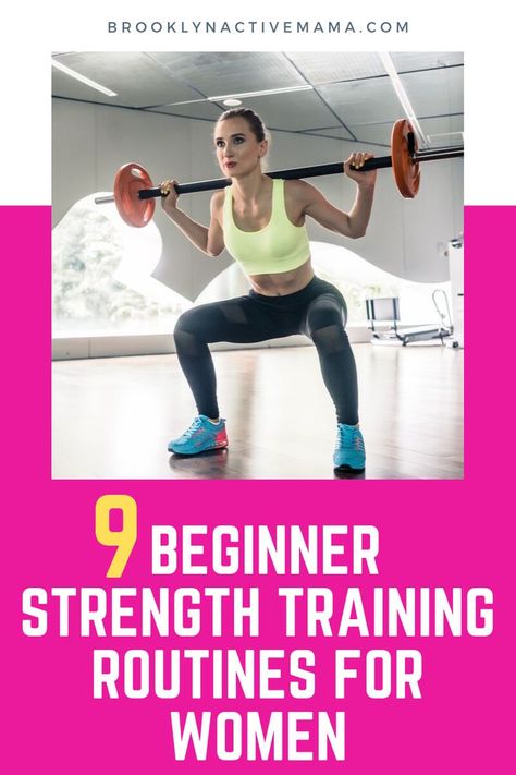 7 Beginner Strength Training Workouts For Women - Want to Start Strength training but not sure where to begin? Check out these easy 7 moves that will have you weightlifting in no time! Strength Training Workouts For Women, Training Workouts For Women, Barbell Workout For Women, Exercise Planner, Strength Training Plan, Strength Routine, Strength Training Women, Strength Training For Beginners, Strength Training Routine