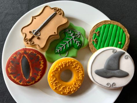 Lord Of The Ring Cookies, Hobbit Door Cookies, Lord Of The Rings Cookies Decorated, D&d Cookies, Lord Of The Rings Cookies, Lotr Cookies, Nerds Cookies, Hobbit Cookies, Hobbit Dinner