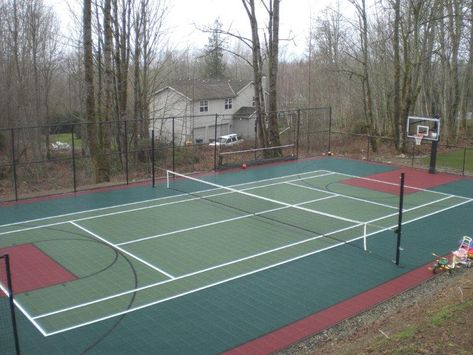 Basketball Tennis Court, Multipurpose Court Sports, Multisport Court, Tennis Basketball Court, Play Area Indoor, Kids Play Yard, Tennis Court Backyard, Outdoor Sports Court, Backyard Court