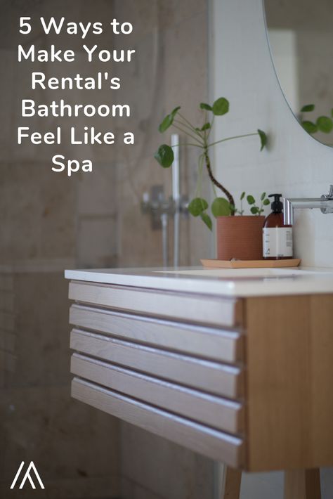 Bathroom Upgrades Diy, Rental Property Tips, Rental Friendly Upgrades, Apartment Bathrooms, Bathroom Door Ideas, Landlord Tips, Renter Friendly Decorating, Rental Bathroom, Property Renovation