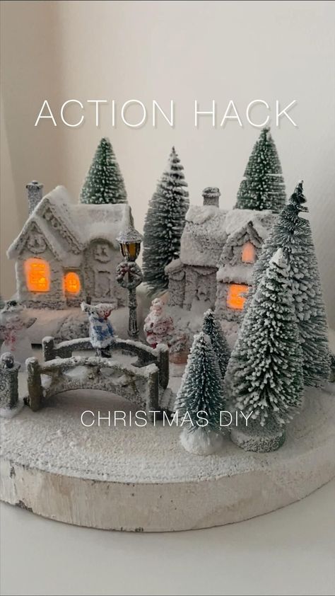 Winter Fairy Garden, Diy Christmas Village, Christmas Tree Decorating, Noel Diy, Christmas Centerpieces Diy, Tree Decorating, Christmas Themes Decorations, With Christmas Tree, Xmas Diy